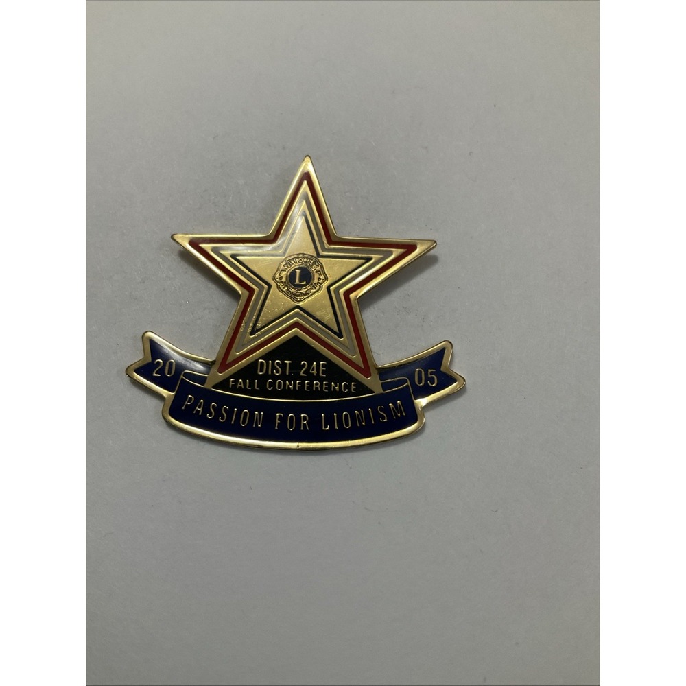 Lions Club District 24E Fall Conference 2005 Vintage Hat Pin Passion For Lionism
